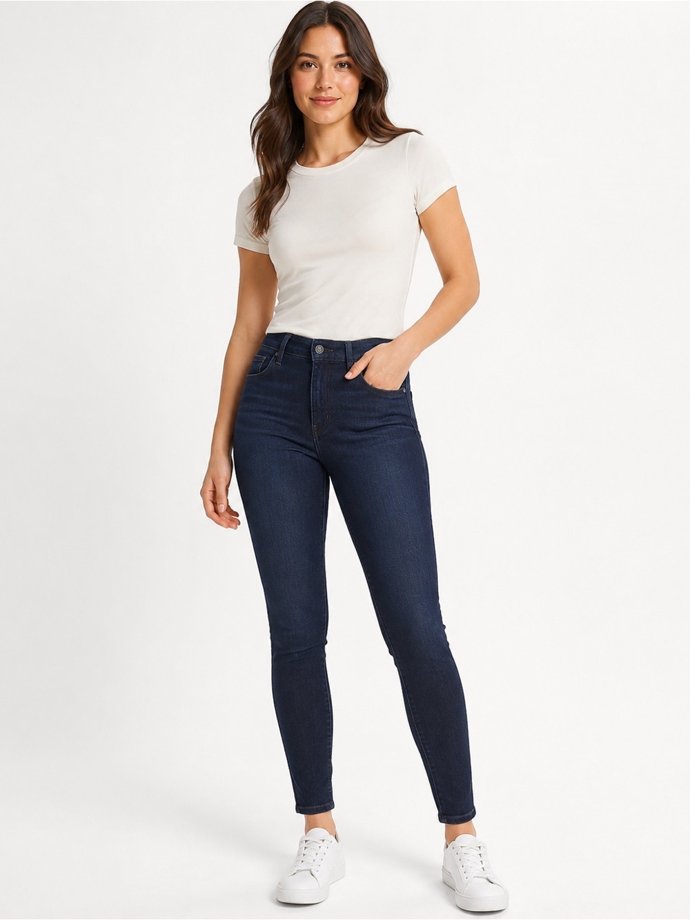 Athleta Sculptek Skinny Jeans Women’s Size 0 Dark Blue Wash Stretch Denim